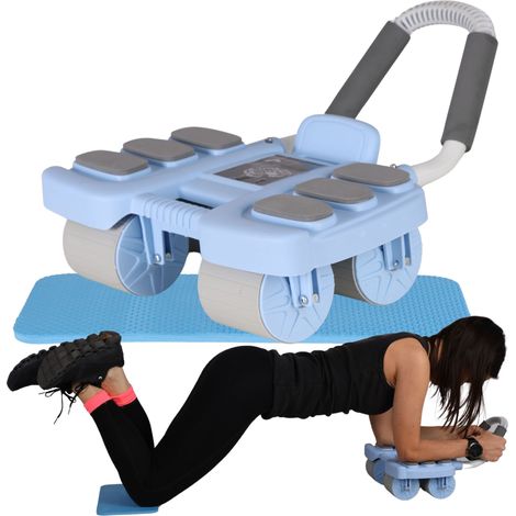 Roue abdominale avec tapis de sol et miroir pour exercices abdominaux (1/5)