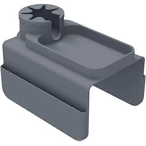 Plateau porte-gobelet en silicone pour accoudoirs de canapé, avec poches de rangement latérales pour boissons et en-cas, gris. (1/5)