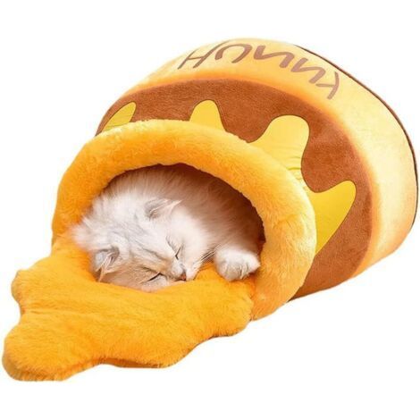 Niche Chat, Panier Chat, Lit Chat, Coussin Chat, Nid De Chat en Forme De Miel, pour Chats, Petits Chiens (1/5)