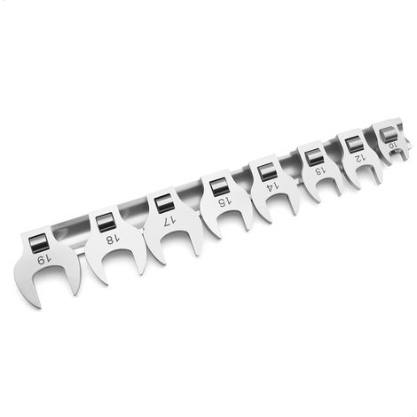 8 Pièces Jeu De Clés, 10-19 mm Acier Au Carbone, Clé Plate Pour Réparation Automobile (1/5)
