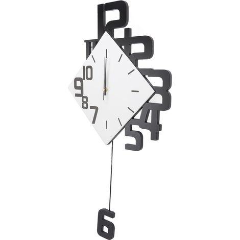 Horloge Murale Moderne Pendule Sans Cadre DIY à Assemblage avec Mouvement Silencieux pour Bureau