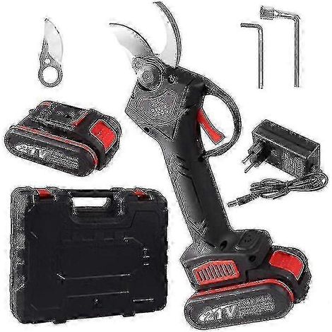 Filiyano-Sécateur électrique sans fil rechargeable 21 V, taille-haie professionnel pour jardin, parc, ferme et serre, une batterie avec rangement (1/5)