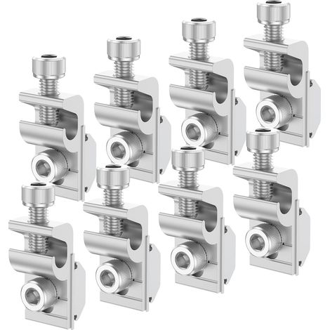10pcs pince de terre Clip de mise à la terre réutilisable de panneau solaire Pince de fil de mise à la terre solaire résistante aux intempéries pour le support photovoltaïque du module PV