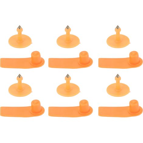 Kit de 100 étiquettes auriculaires en plastique pour animaux de ferme : moutons, chèvres, bovins, vaches et porcs (1/5)