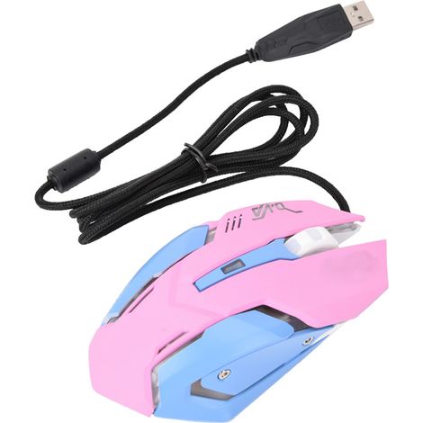 Souris Gamer Rose 3200DPI avec Prise Confortable et Haute Sensibilité