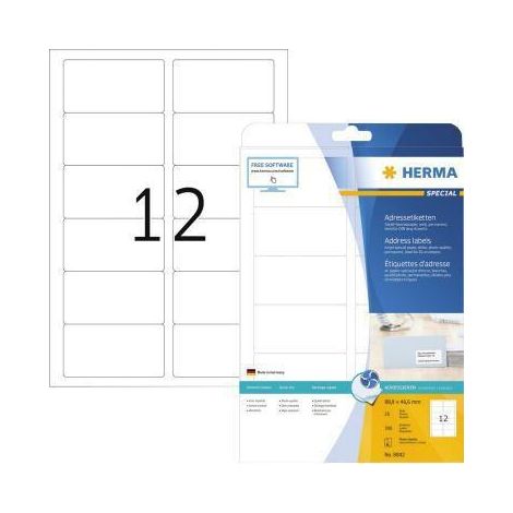 HERMA Adressetikett 8842 88,9x46,6mm matt ws 300 St./Pack. (1/3)