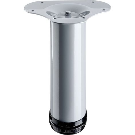Hettich Tischbein 6,0 x 20 - 23 cm Stahl Aluminium-Optik - 1 Stück Tischbeine