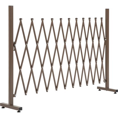 Grille accordéon extensible 35-300 cm en aluminium brun H 103,5 cm (1/4)