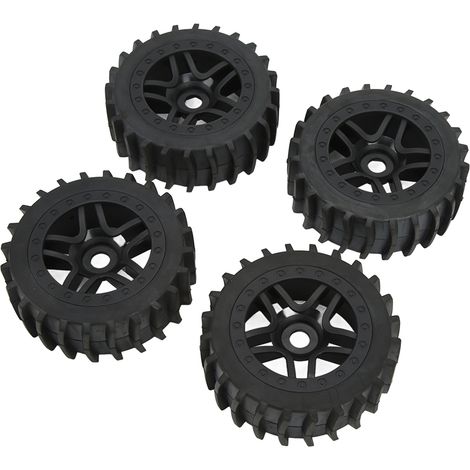 4 Gummireifen für ARRMA 1/7, 1/8 und 1/10 Offroad-RC-Cars - Universelle Ersatzteile für Upgrades - Radnaben. (1/5)