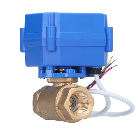 Robinet à bille électrique en laiton, Mini 3 fils, 2 modes de contrôle, équipement hydraulique intégré, DC12V (1/5)