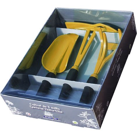 OUTILS PERRIN Coffret 3 outils de jardin gamme natur'elle - Jaune miel