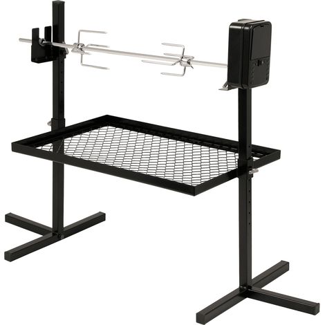 Bbq-Toro – Brochette de barbecue mobile 70 cm – Moteur à piles pour cuisson uniforme – Support robuste pour camping et feu de camp (1/3)