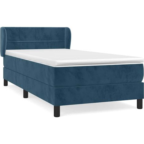 Maison Exclusive - Cama box spring con colchón terciopelo azul os (1/5)