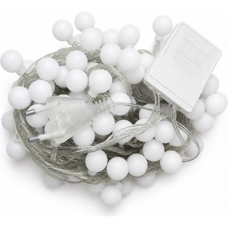Guirlande Lumineuse LED Boules Multicolores, 100 LED, 8 Modes, Secteur, pour Extérieur et Décoration de Tente (1/5)