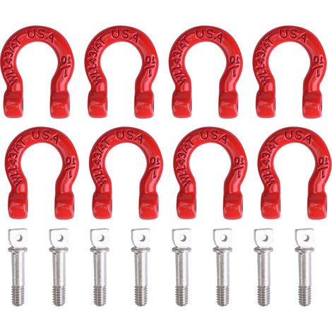 8 pièces à assembler : manille de remorquage en métal, verrou de secours pour voiture RC tout-terrain. (1/5)