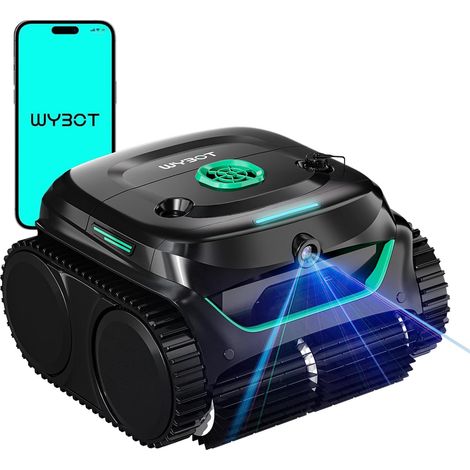 Wireless Pool Robot with AI Camera, Battery Robot Walls and Bottom: Powerful Suction, Dual Filter, 8 Modes, for In-Ground Pools 210 m² - Midnight Green (1/5)