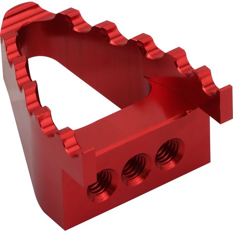 CNC riveted, widened brake pedal, red, compatible with non-slip and wear-resistant conversion parts for Zuma/Yaxiang/Beihai Guizun/Bosuer off-road motorcycles.--DTEKGAZ (1/4)