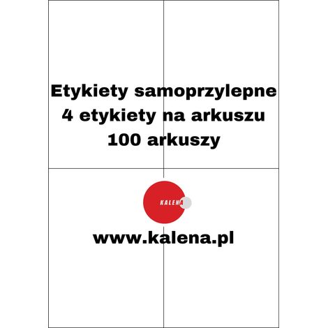 ETICHETTA SENZA STAMPA A4 105/148 1/4 - confezione da 100 pz. (1/2)