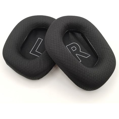 Coussinets d'oreille de rechange de haute qualité pour les écouteurs sans fil G733, en maille et mousse isolante (noirs) (1/5)