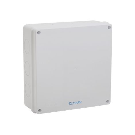 Boîte de distribution étanche IP65 200x200x80mm – Matériau ABS – Pour chantiers humides – Protection contre l'eau et la poussière – Elmark