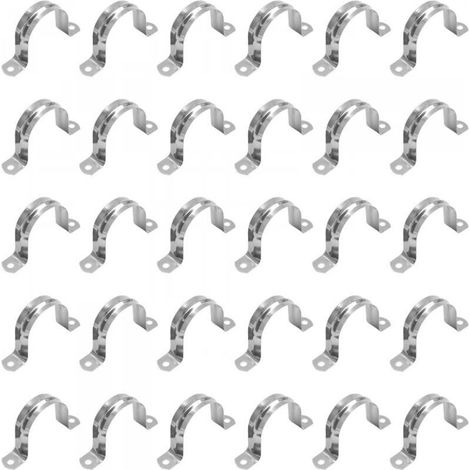 Collier de serrage en U en acier inoxydable, collier de serrage demi-rond pour tuyau d'air/eau, raccords pour tuyaux d'eau - 50 mm (1/5)