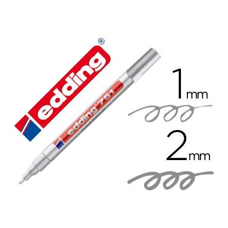 Edding 751 marcador de pintura permanente plata set 10