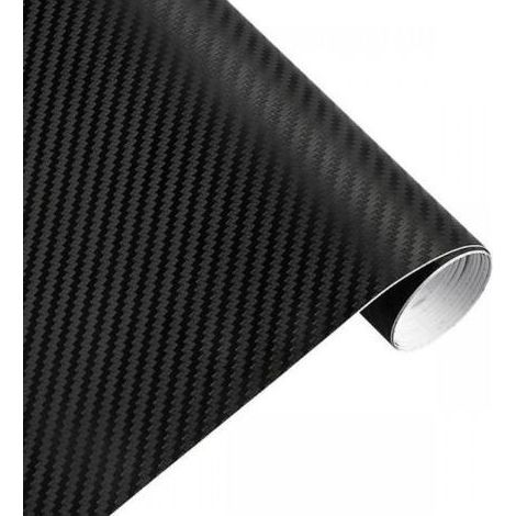 Emballage en fibre de carbone noir 3D, autocollants de décoration d'emballage noir mat pour voiture et moto, adaptés au film de protection extérieur et intérieur de voiture 1 pied x 4,2 pieds (1/4)