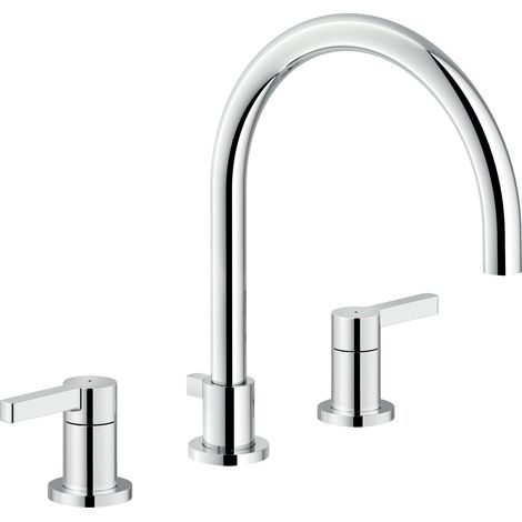 Nobili Lira series LR116211/5T1CR Mélangeur lavabo avec long bec  Chromé - Laiton