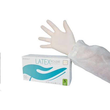 Gants latex Poudre taille small- Lot de 3 Boîtes de 1000 - Mediprotec Promosac (1/2)