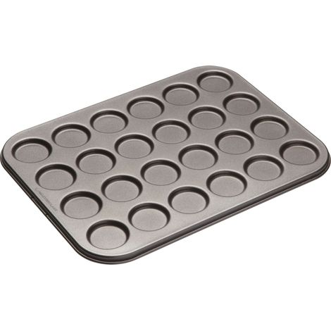 MasterClass Macaron Baking Tray / Whoopie Pie Tin with PTFE, PFOA and BPA Free Non Stick, 24 Holes, Robust 1mm Carbon Steel, 35 x 27cm