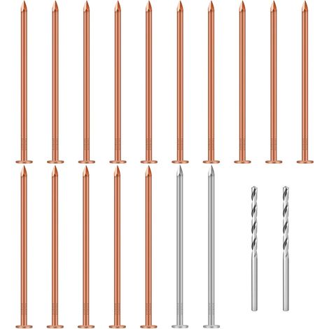 Clou pour Cuivre 89mm Clous Cuivre grand pour Souche Arbre Copper Nails,pour Tuer des Arbres Destructeur,avec Grands Clous en Acier et Clous Forés pour Retrait de Souches (1/5)