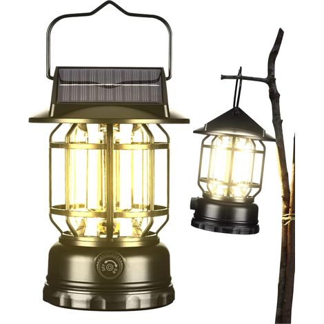 Lanterne Solaire À Détecteur De Mouvement - Lampe Camping Battant La (1/5)