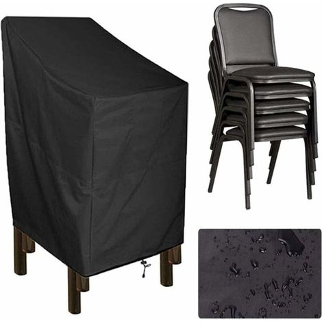 Housse De Chaise Imperméable - Tissu Oxford 210D Résistant Aux Uv - Pour Jardin Terrasse Extérieur - Dimensions 65x65x120cm