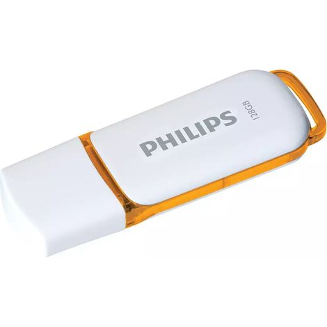 Clé USB 2.0 Philips FM12FD75B 00 Snow Edition 128 Go Blanc et orange (1/3)
