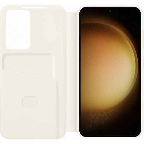 Étui portefeuille Samsung Smart View EF-ZS911CUEGWW pour Galaxy S23 SM-S911 Beige Crème (1/3)