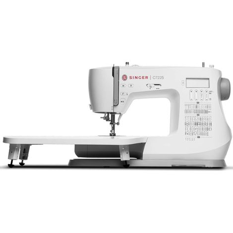 Máquina de coser electrónica con mesa extensible, 97 puntadas