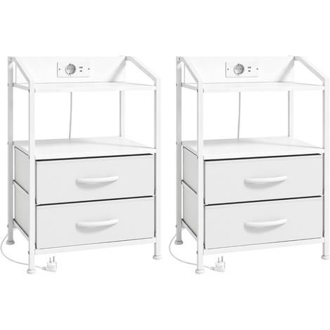 Tables de chevet Roser LED recharge intégrée blanc (1/5)
