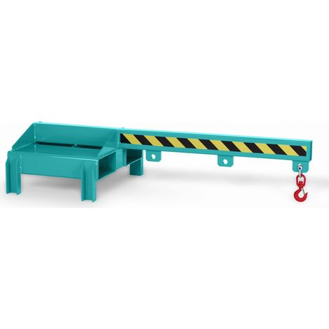 RR Industrietechnik Lastarm Typ RLA-DST bis zu 1000kg Tragkraft für Deichselstapler RAL 5018 Türkisblau
