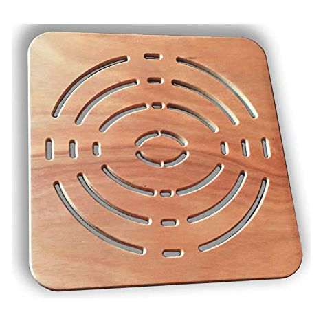Castelmerlino Caillebotis de douche en contreplaque Okume marine 50x50 cm pour receveurs de douche 70x70 cm (1/5)