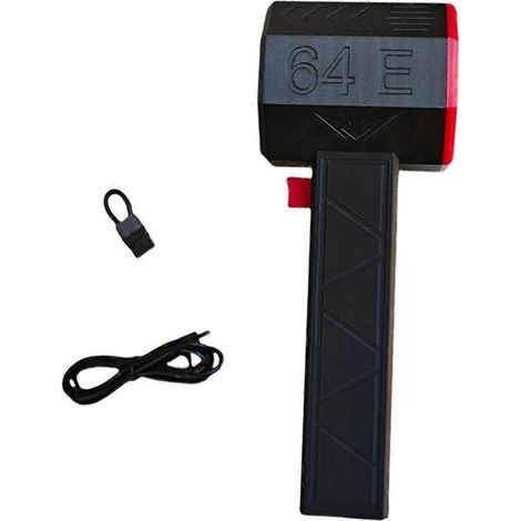 Ventilateur portable turbo 64E Noir et rouge (1/5)