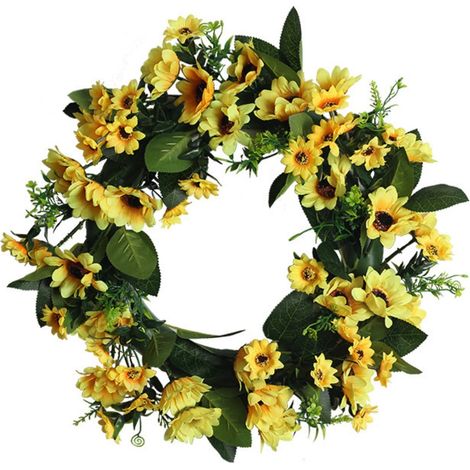 Guirlande Solaire - Guirlande Fleurie Artificielle Tournesol - Décoration Intérieure Extérieure - 1 Pièce (1/3)