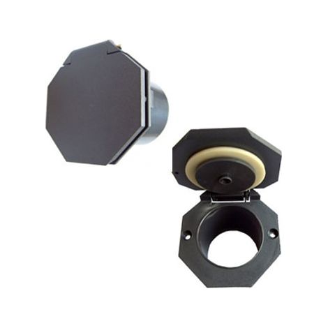 Aldes – Prise de service sans contact – Ultra plate gris anthracite – Pour tableau électrique – Indice de protection IP44 – 16A 1 phase