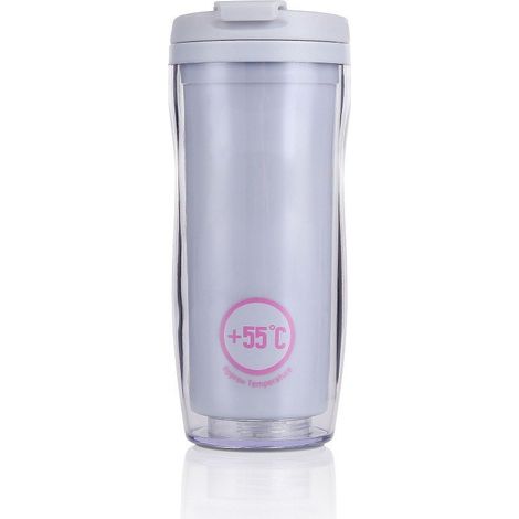 Mug isotherme Smart Mug Color Gris 330ml - Les Artistes Paris (1/2)
