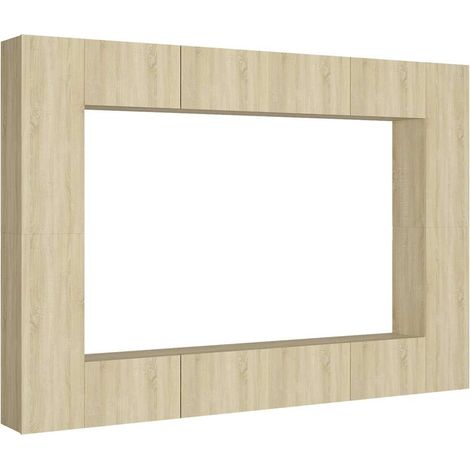 Maison Exclusive - 8-tlg. TV-Schrank-Set Sonoma-Eiche Holzwerksto