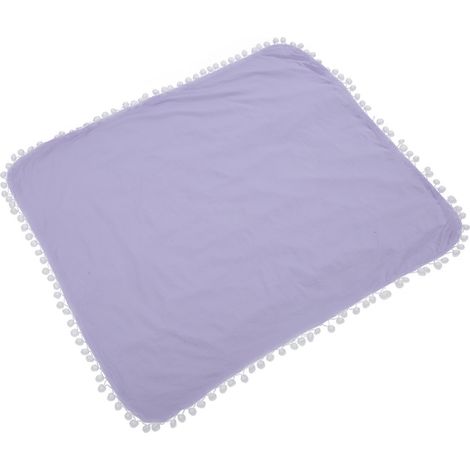 Couverture d'emmaillotage en coton pour nouveau-né, douce et confortable, couleur violet clair, 87 x 77 cm (1/5)