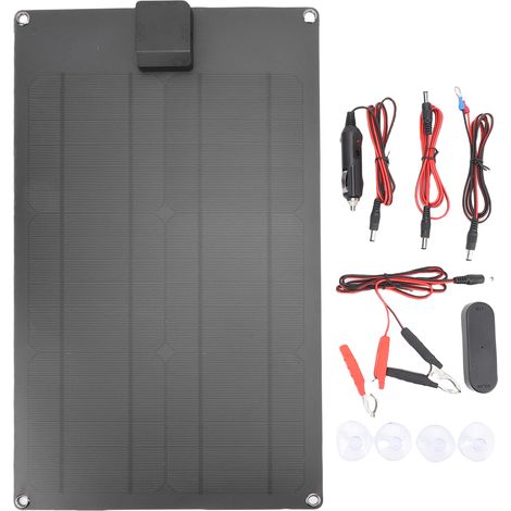 Mainteneur de chargeur de batterie solaire, pour voiture, camping-car, charge de maintien, Portable, étanche, Kit de panneaux 30W avec contrôleur, sortie USB (1/5)