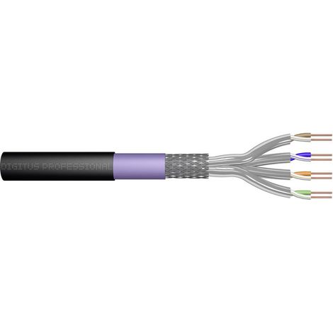 Digitus DK-1741-VH-1-OD Cavo di rete CAT 7 S/FTP 0.25 mm² Nero (RAL 9005) 100 m (1/2)