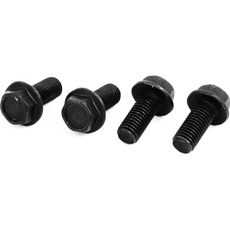 sourcing map Hex Socket Bolts Left Thread Screw M7x17mm Black 4Pcs (1/2)