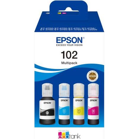 Multipack 4 couleurs EcoTank 102 (C13T03R640)