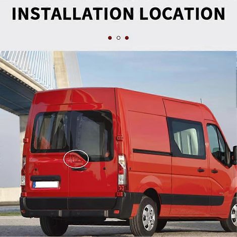 Compatible con Renault Nissan Opel RV HD Visión Nocturna Luz de Freno Alta Cámara de Visión Trasera (1/5)